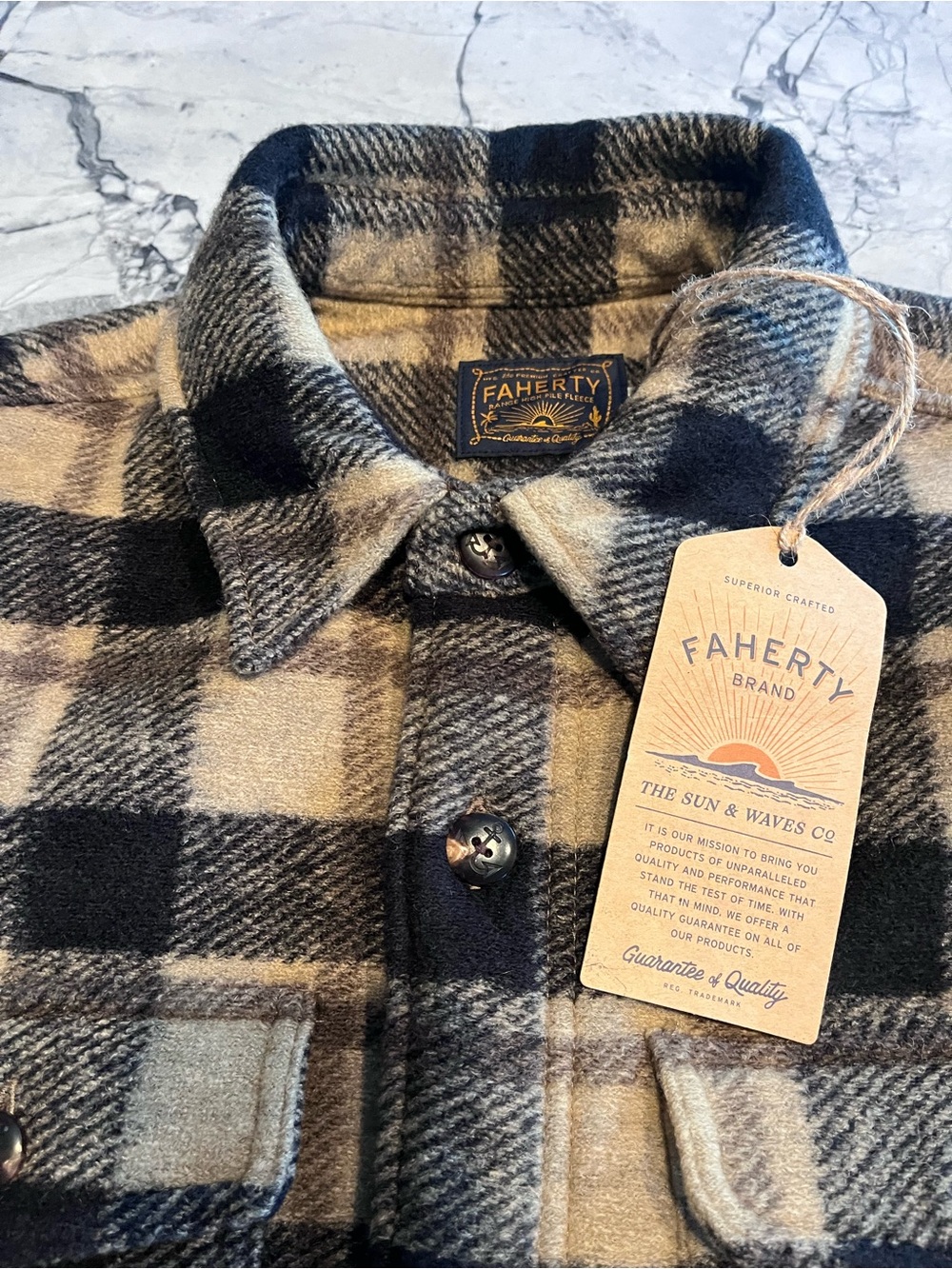 NWT! Faherty Men's Range Fleece Lined CPO Overshirt!